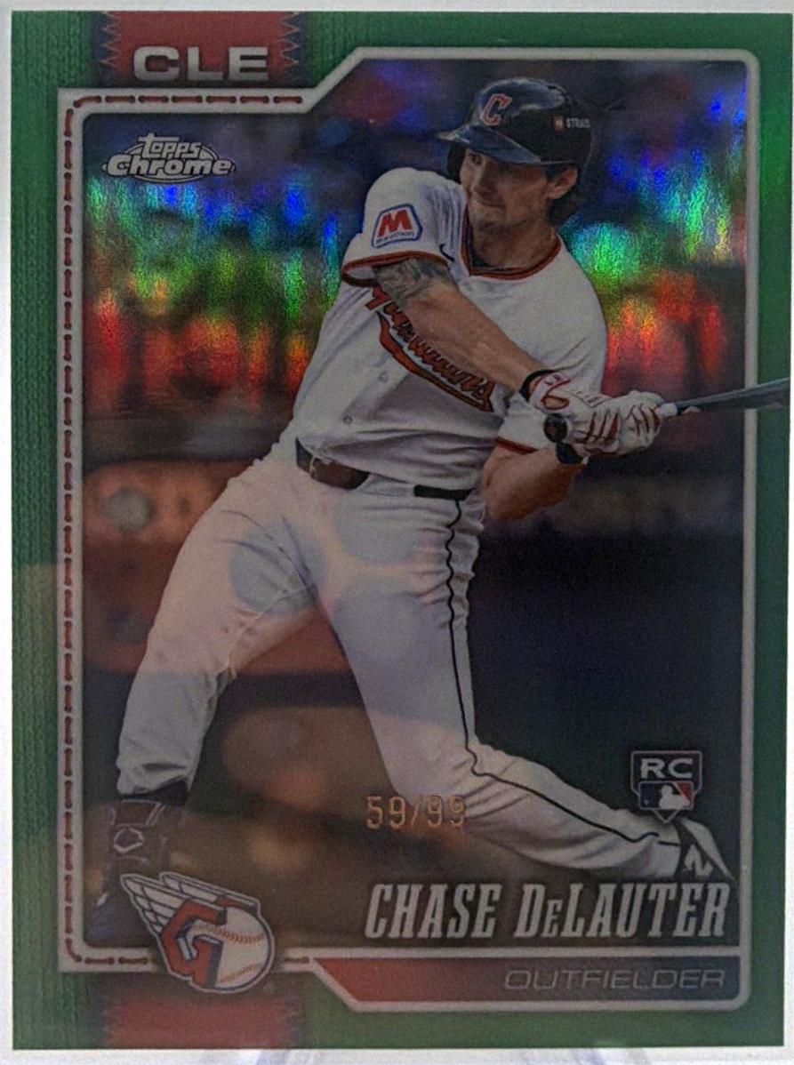 2026 Topps Chrome Chase DeLauter [Green X-Fractor] #284 card