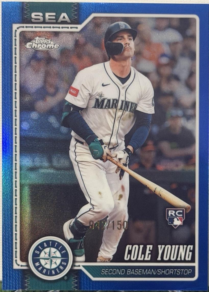 2026 Topps Chrome Cole Young [Blue X-Fractor] #23 card