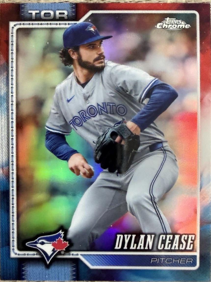 2026 Topps Chrome Dylan Cease [Red White Blue Refractor] #208 card