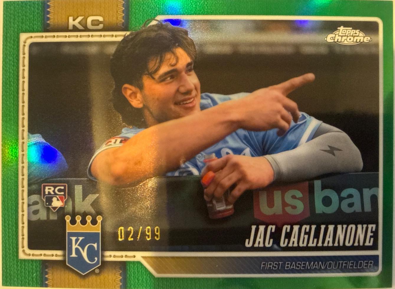 2026 Topps Chrome Jac Caglianone [Green Refractor] #131 card