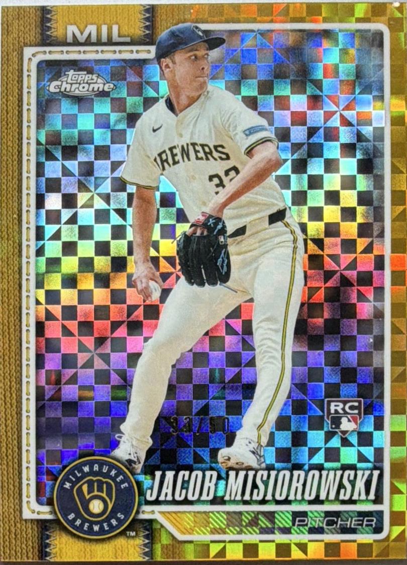 2026 Topps Chrome Jacob Misiorowski [Gold X-Fractor] #196 card
