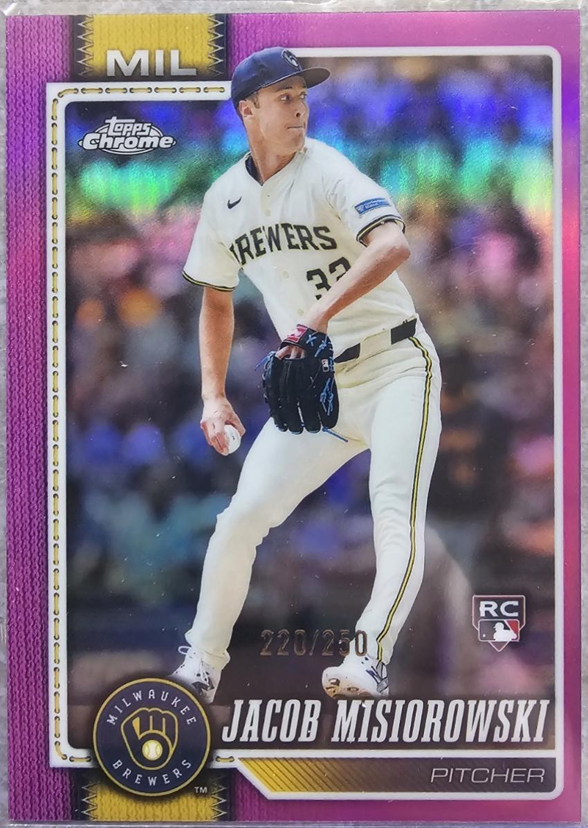 2026 Topps Chrome Jacob Misiorowski [Pink Refractor] #196 card