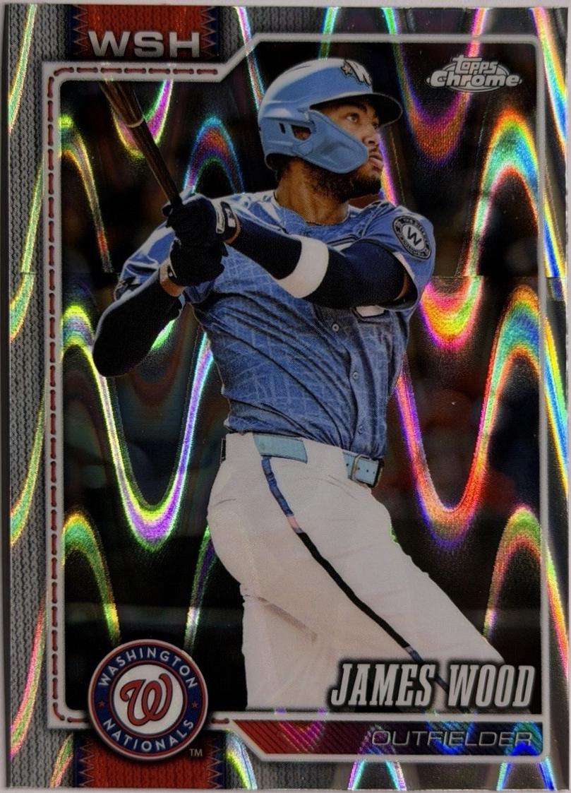 2026 Topps Chrome James Wood [Raywave Refractor] #128 card