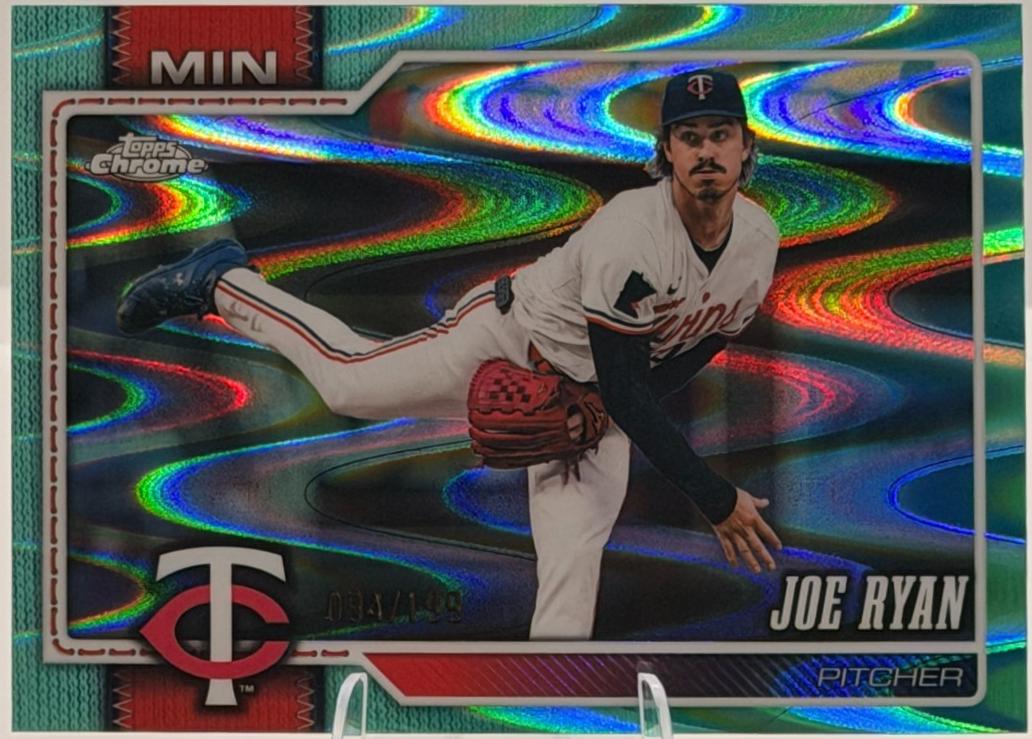 2026 Topps Chrome Joe Ryan [Aqua Refractor] #210 card