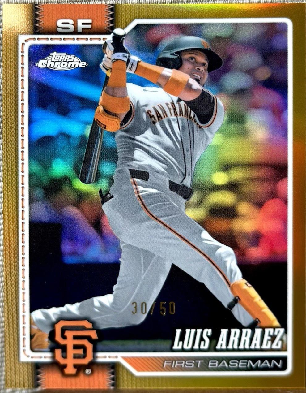 2026 Topps Chrome Luis Arraez [Gold Refractor] #168 card