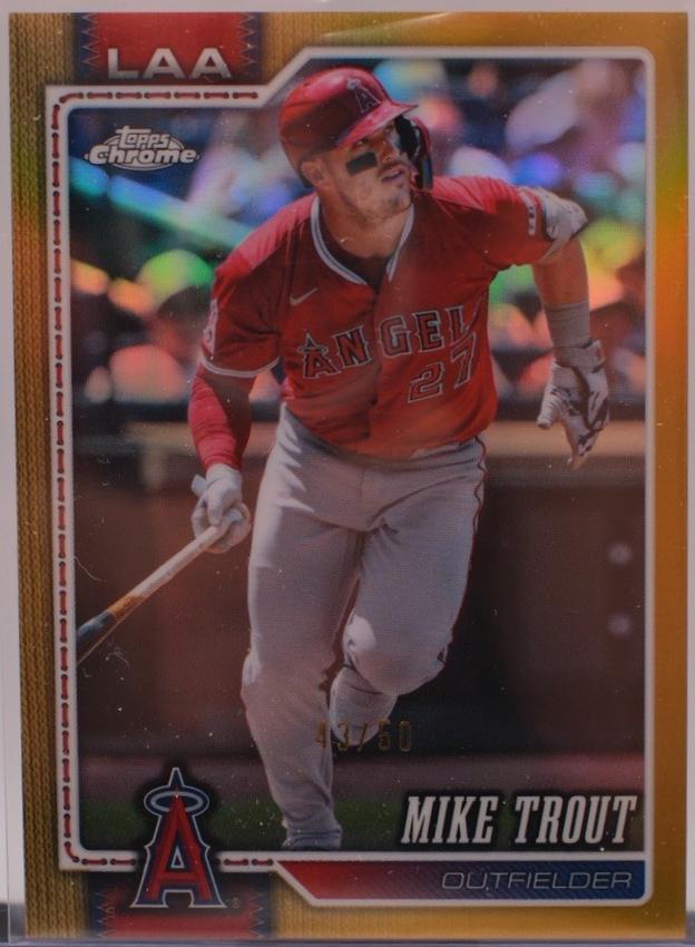 2026 Topps Chrome Mike Trout [Gold X-Fractor] #200 card