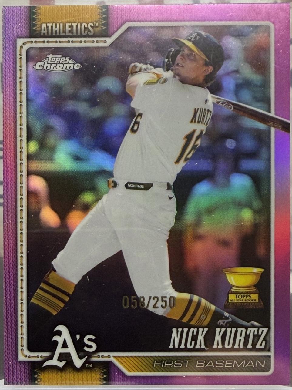 2026 Topps Chrome Nick Kurtz [Pink Refractor] #250 card