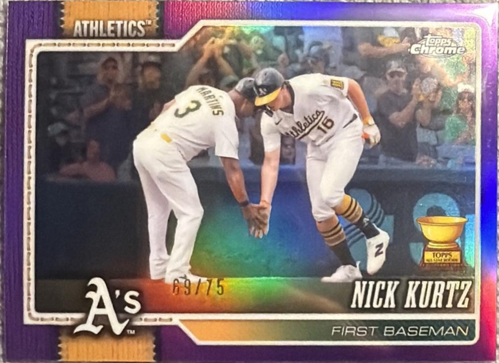 2026 Topps Chrome Nick Kurtz [Purple Refractor] #250 card