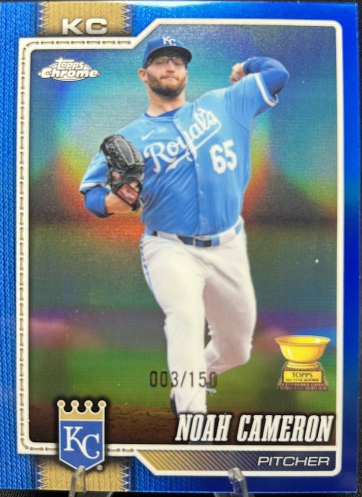 2026 Topps Chrome Noah Cameron [Blue Refractor] #118 card
