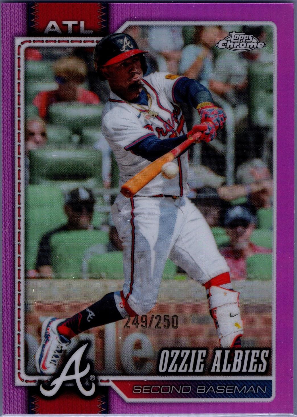 2026 Topps Chrome Ozzie Albies [Pink Refractor] #297 card