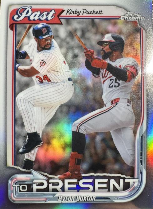 2026 Topps Chrome Past To Present Kirby Puckett / Byron Buxton #PTP-16 card