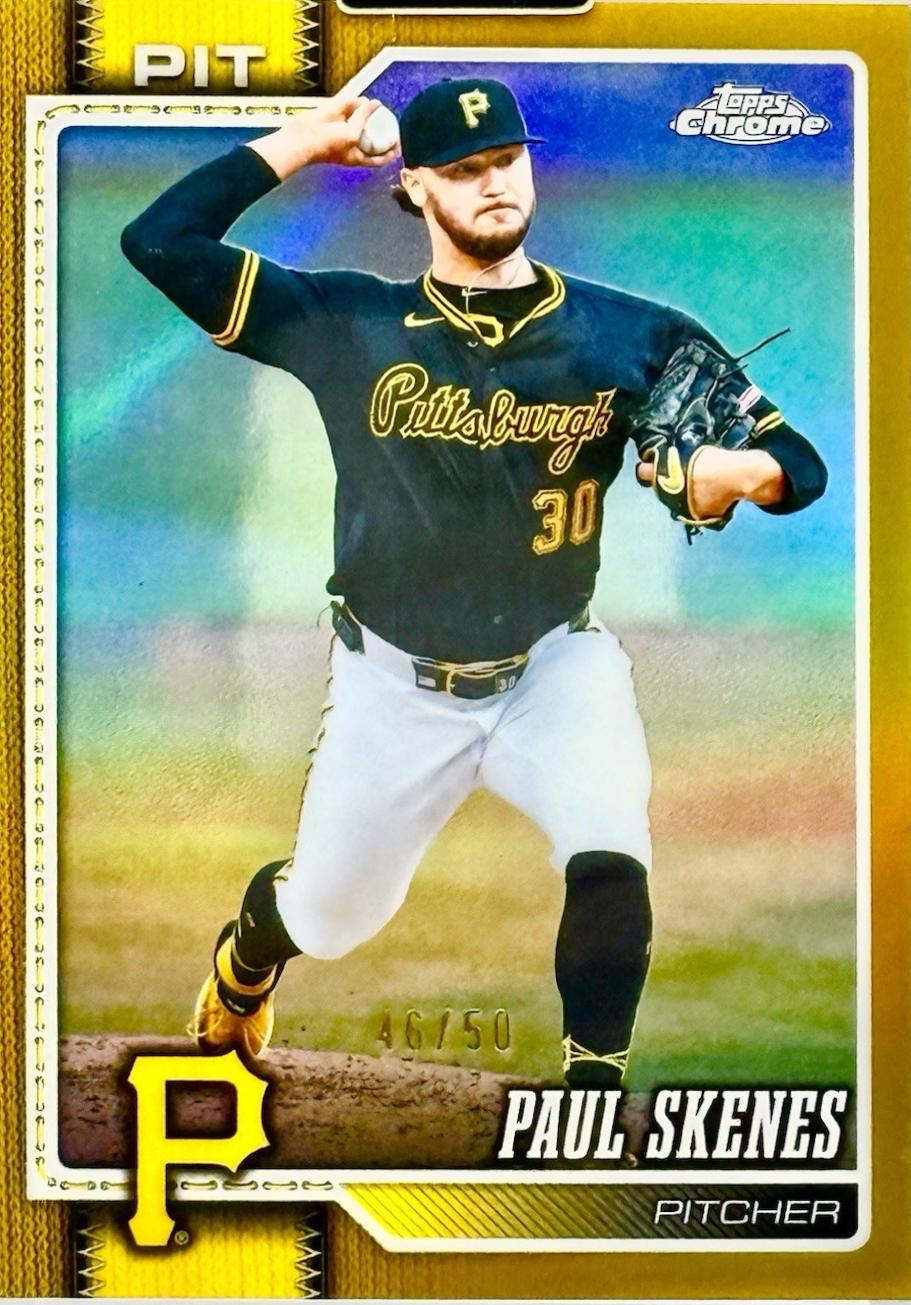 2026 Topps Chrome Paul Skenes [Gold Refractor] #150 card