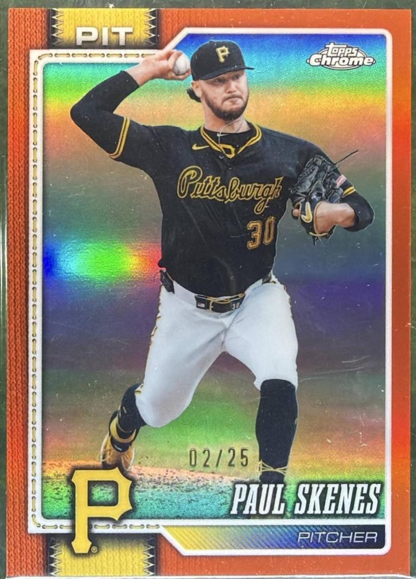 2026 Topps Chrome Paul Skenes [Orange Refractor] #150 card