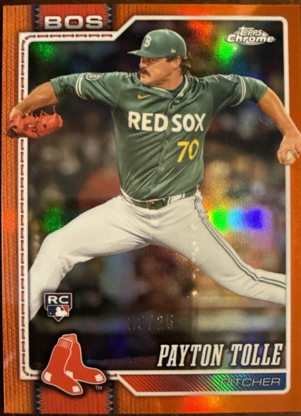 2026 Topps Chrome Payton Tolle [Orange X-Fractor] #177 card