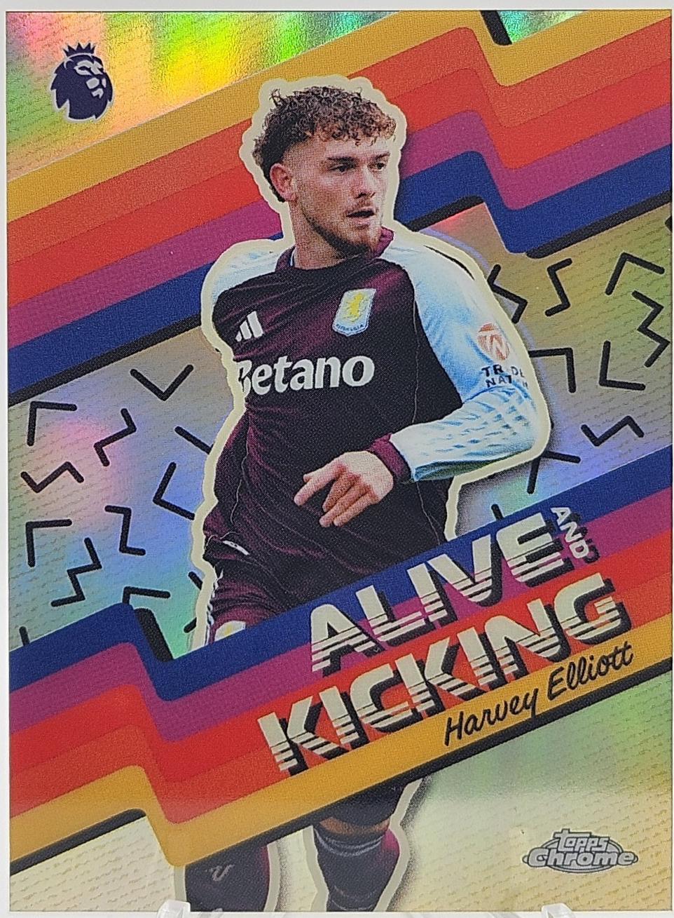 2026 Topps Chrome Premier League Alive And Kicking Harvey Elliott #AK-1 card