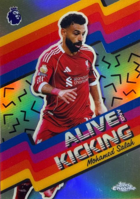 2026 Topps Chrome Premier League Alive And Kicking Mohamed Salah #AK-12 card