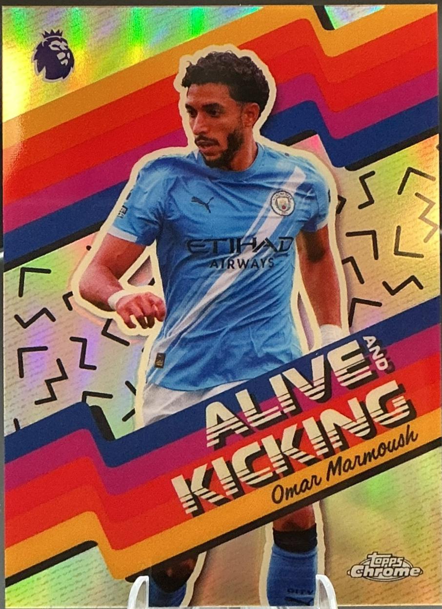 2026 Topps Chrome Premier League Alive And Kicking Omar Marmoush #AK-20 card