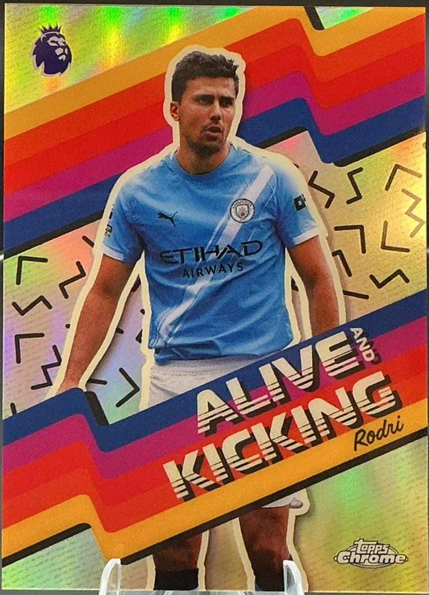 2026 Topps Chrome Premier League Alive And Kicking Rodri #AK-4 card