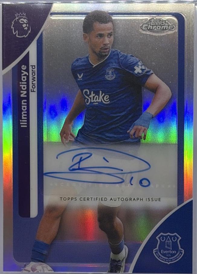 2026 Topps Chrome Premier League Autograph Iliman Ndiaye #CA-IN card