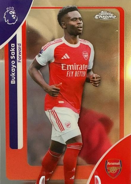 2026 Topps Chrome Premier League Bukayo Saka #13 card