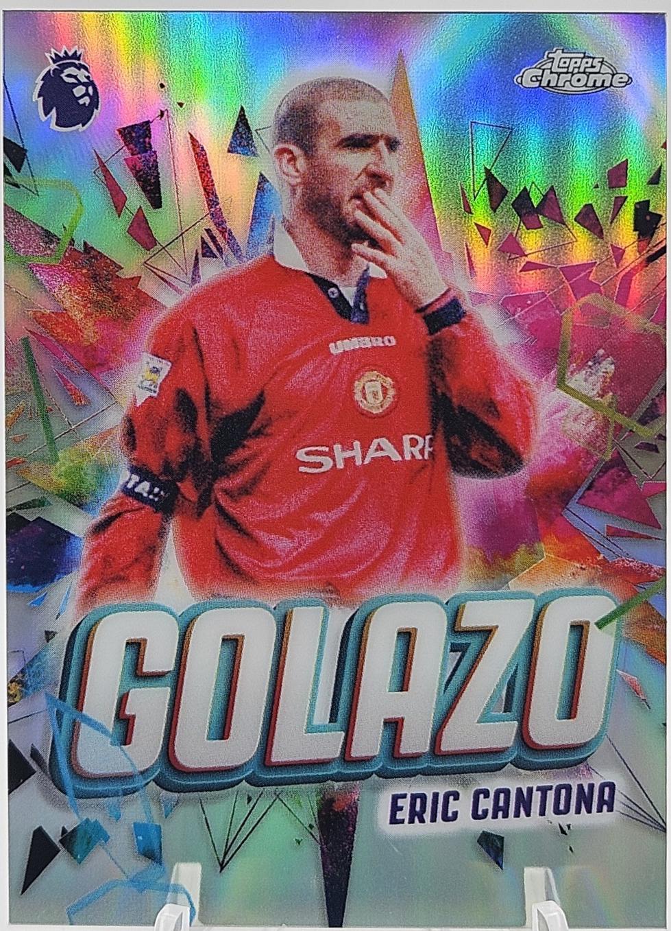2026 Topps Chrome Premier League Golazo Eric Cantona #GZ-7 card