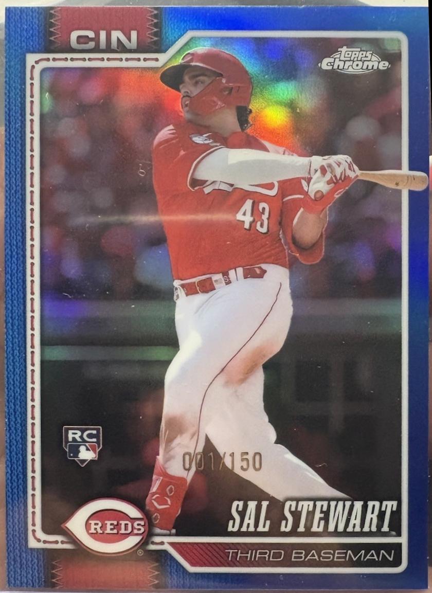 2026 Topps Chrome Sal Stewart [Blue Refractor] #6 card