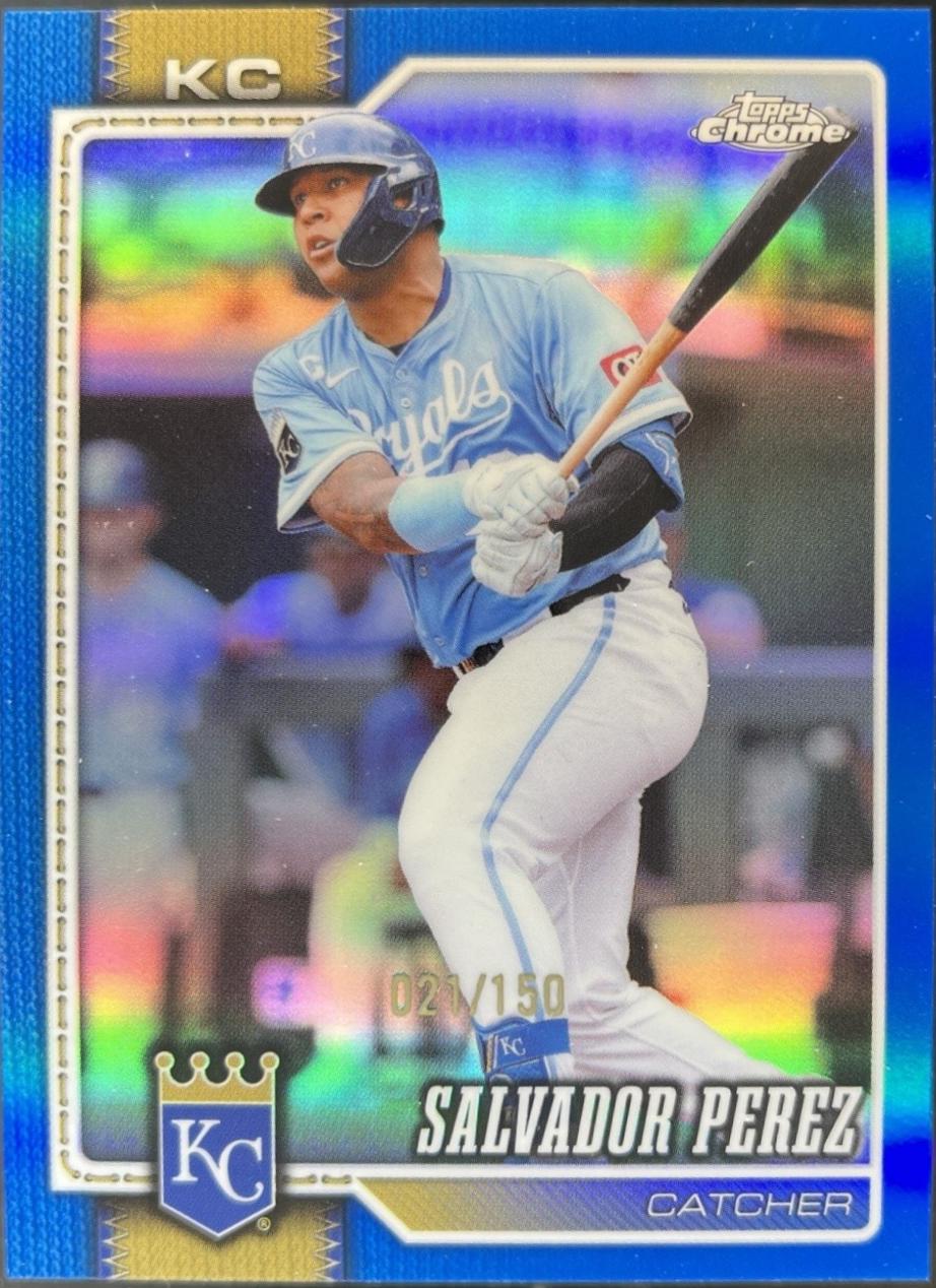 2026 Topps Chrome Salvador Perez [Blue Refractor] #283 card