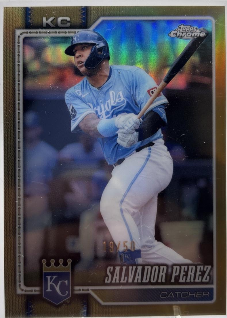2026 Topps Chrome Salvador Perez [Gold X-Fractor] #283 card