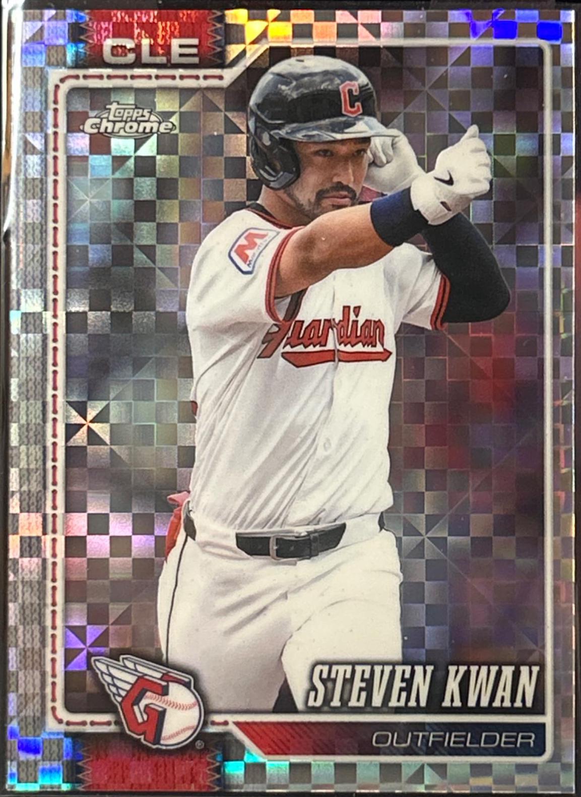 2026 Topps Chrome Steven Kwan [X-Fractor] #170 card