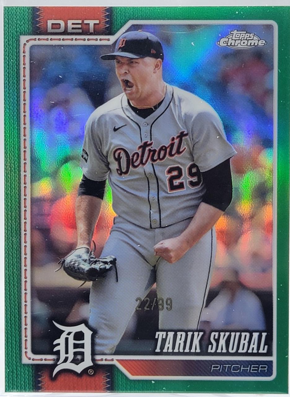 2026 Topps Chrome Tarik Skubal [Green Refractor] #50 card