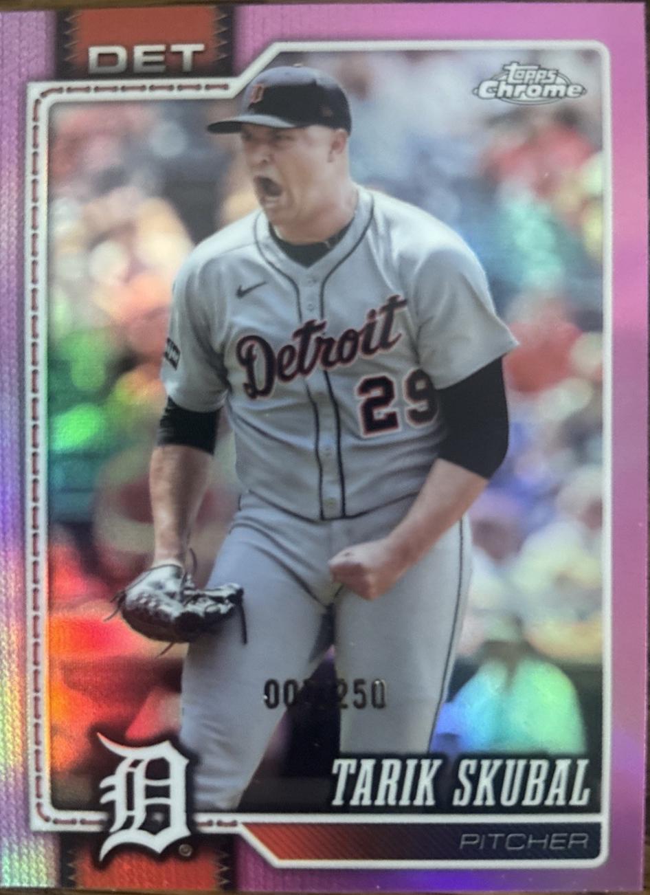 2026 Topps Chrome Tarik Skubal [Pink Refractor] #50 card