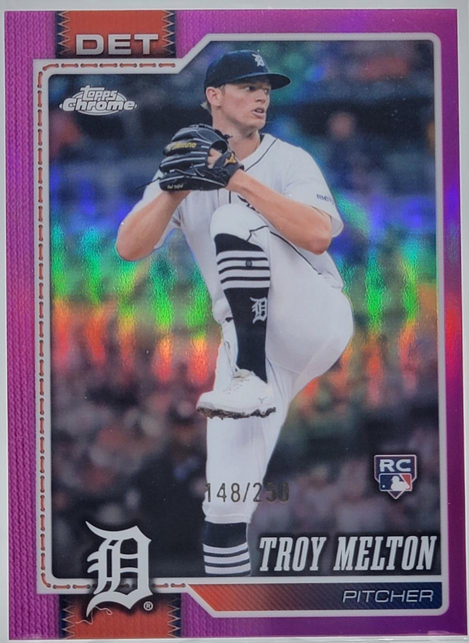 2026 Topps Chrome Troy Melton [Pink Refractor] #202 card