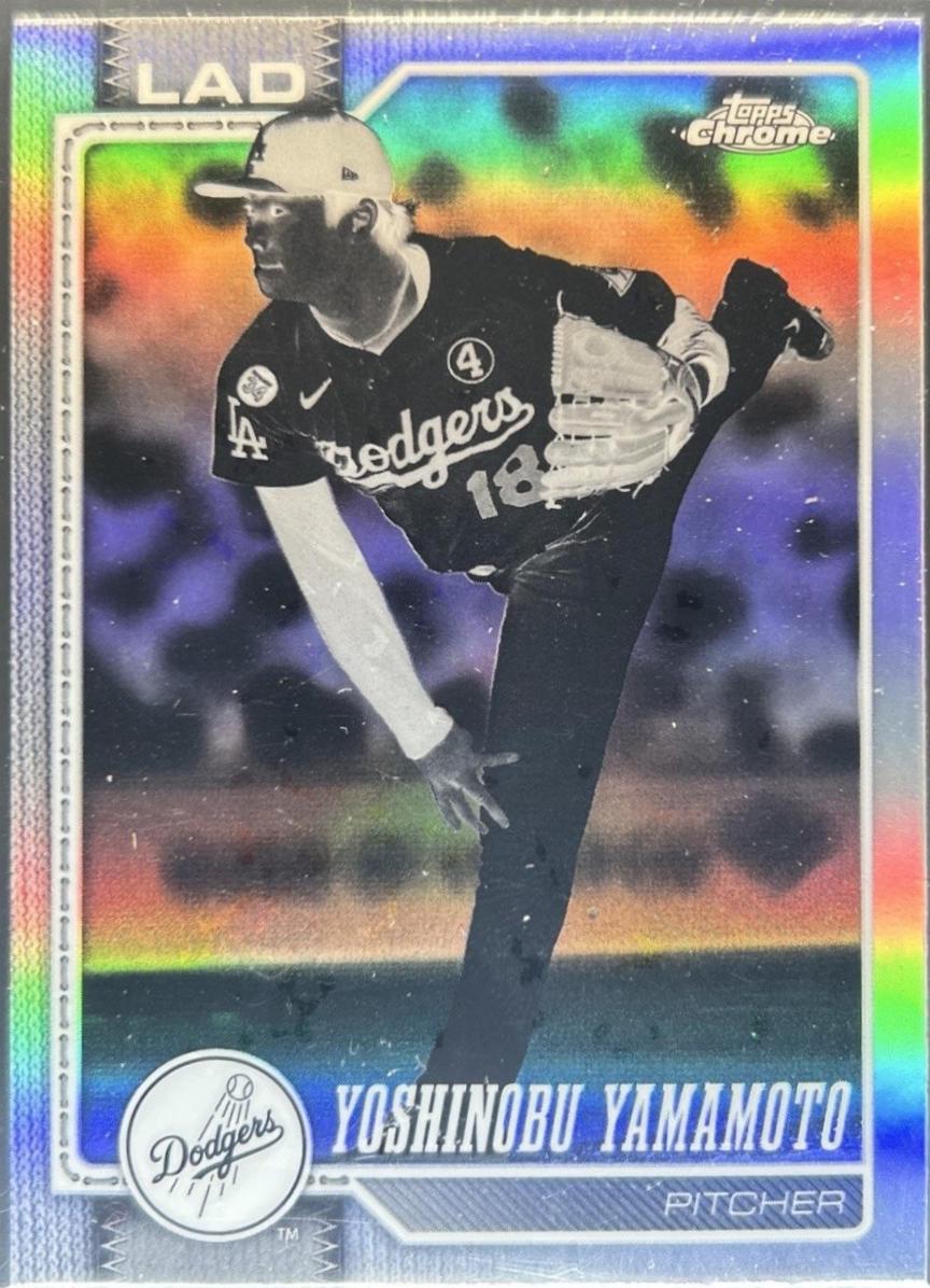 2026 Topps Chrome Yoshinobu Yamamoto [Negative Refractor] #75 card