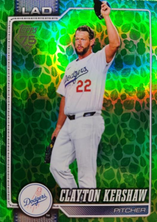 2026 Topps Clayton Kershaw [Holiday Green] #22 card