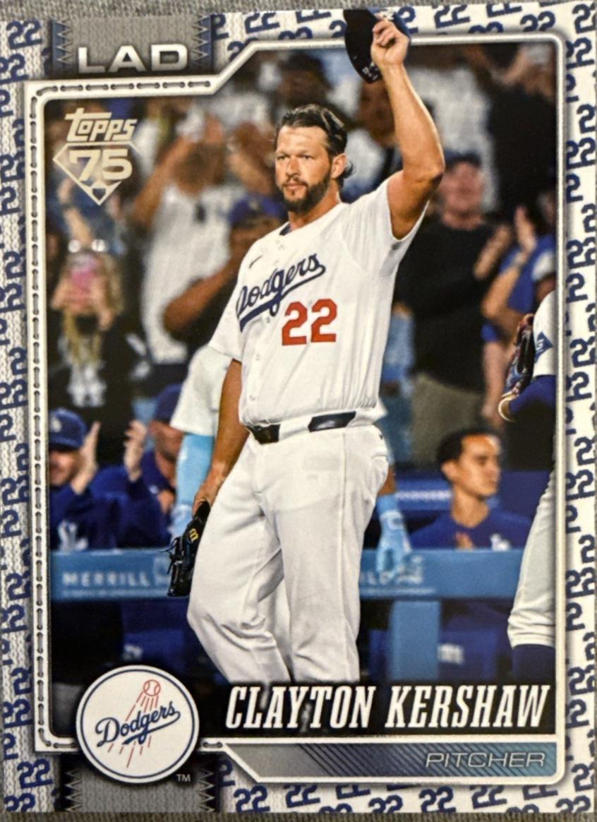 2026 Topps Clayton Kershaw [Player Number Variation] #22 card