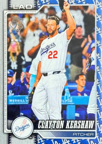 2026 Topps Clayton Kershaw [Team Color Border Variation] #22 card