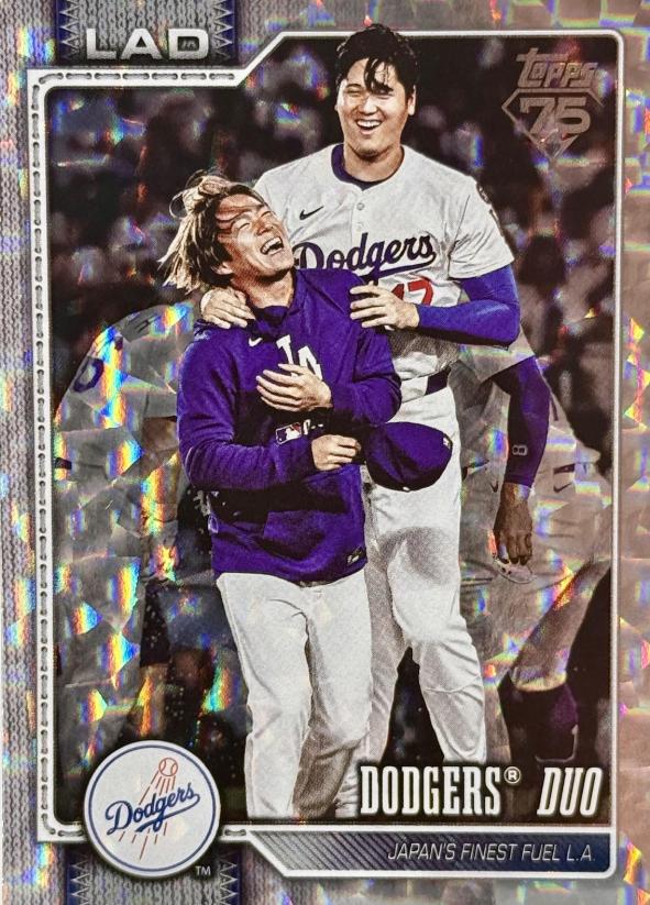 2026 Topps Dodgers Duo [Silver Crackleboard] #265 card