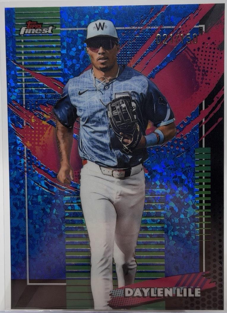 2026 Topps Finest Daylen Lile [Blue Mini Diamond Refractor] #257 card