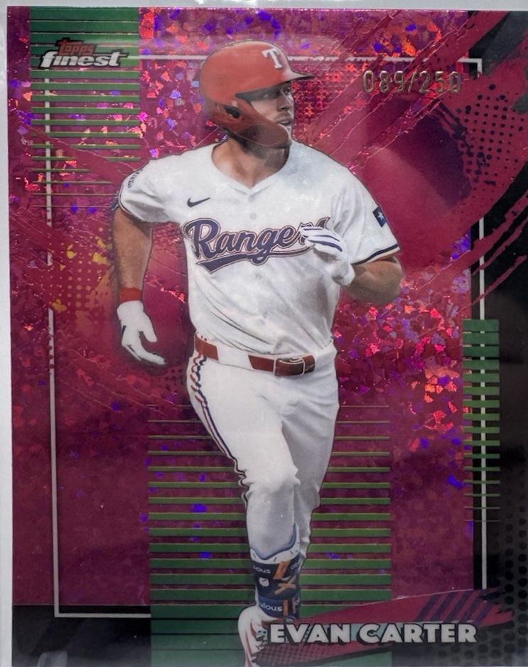 2026 Topps Finest Evan Carter [Pink Mini Diamond Refractor] #246 card