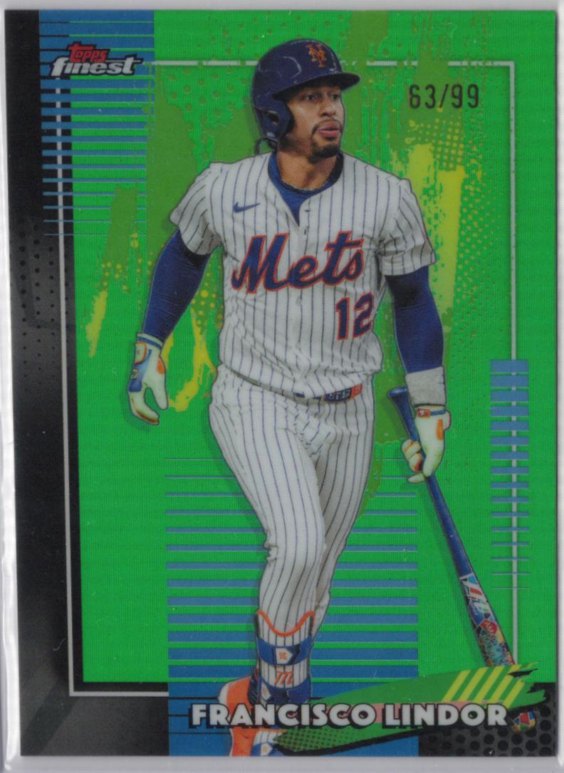 2026 Topps Finest Francisco Lindor [Green X-Fractor] #68 card