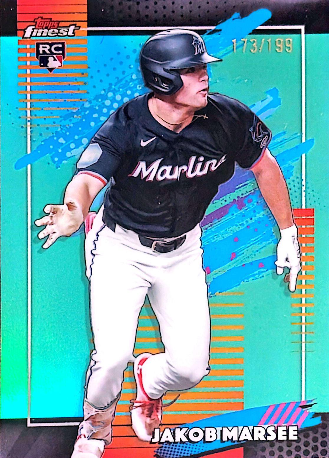 2026 Topps Finest Jakob Marsee [Aqua Refractor] #143 card