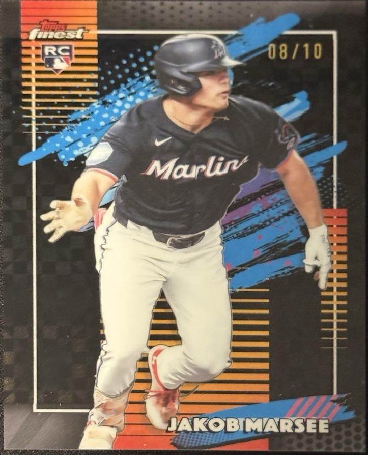 2026 Topps Finest Jakob Marsee [Black X-Fractor] #143 card