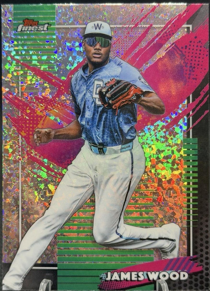 2026 Topps Finest James Wood [Mini Diamond Refractor] #253 card