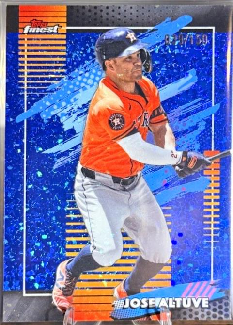 2026 Topps Finest Jose Altuve [Blue Mini Diamond Refractor] #112 card