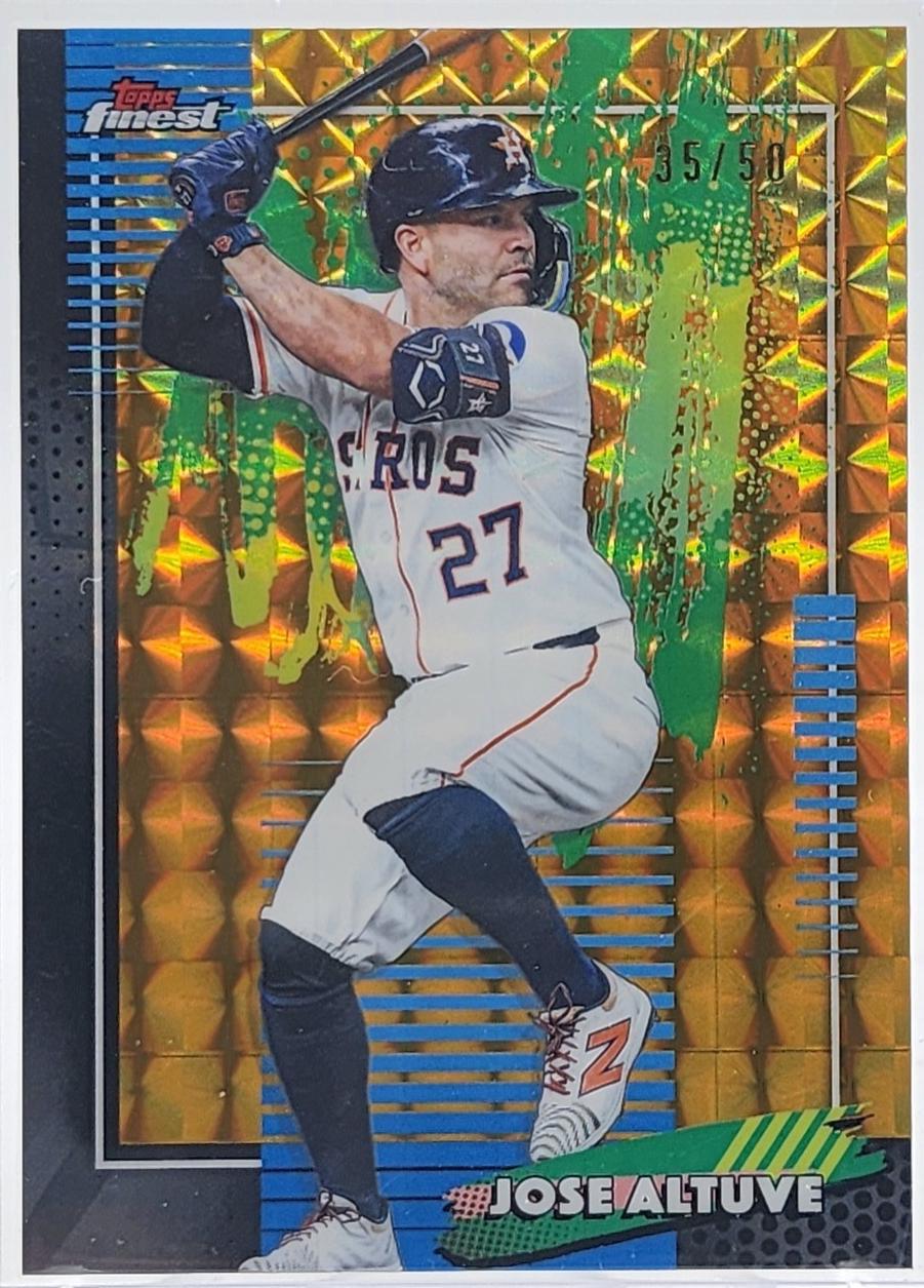 2026 Topps Finest Jose Altuve [Gold Geometric Refractor] #8 card