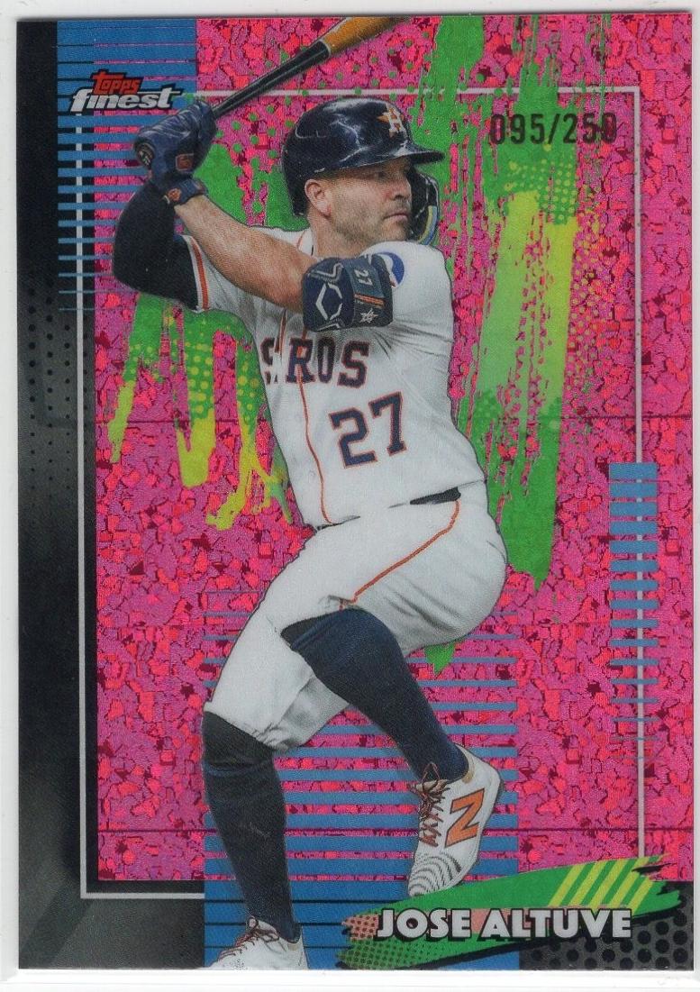 2026 Topps Finest Jose Altuve [Pink Mini Diamond Refractor] #8 card