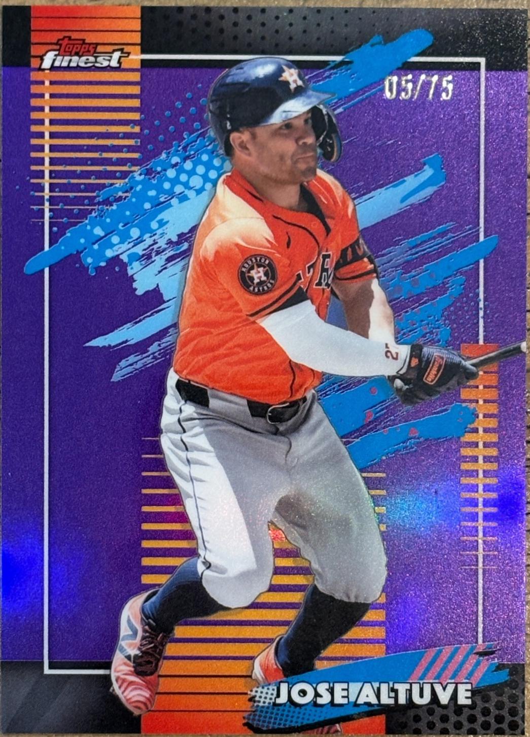 2026 Topps Finest Jose Altuve [Purple Refractor] #112 card