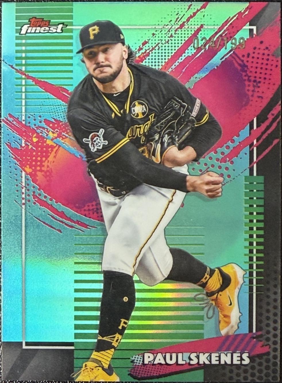 2026 Topps Finest Paul Skenes [Aqua Refractor] #210 card