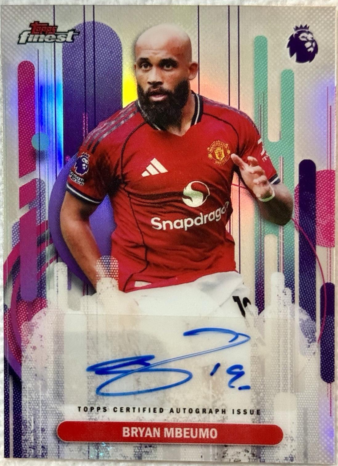 2026 Topps Finest Premier League Autograph Bryan Mbeumo #FA-BM card