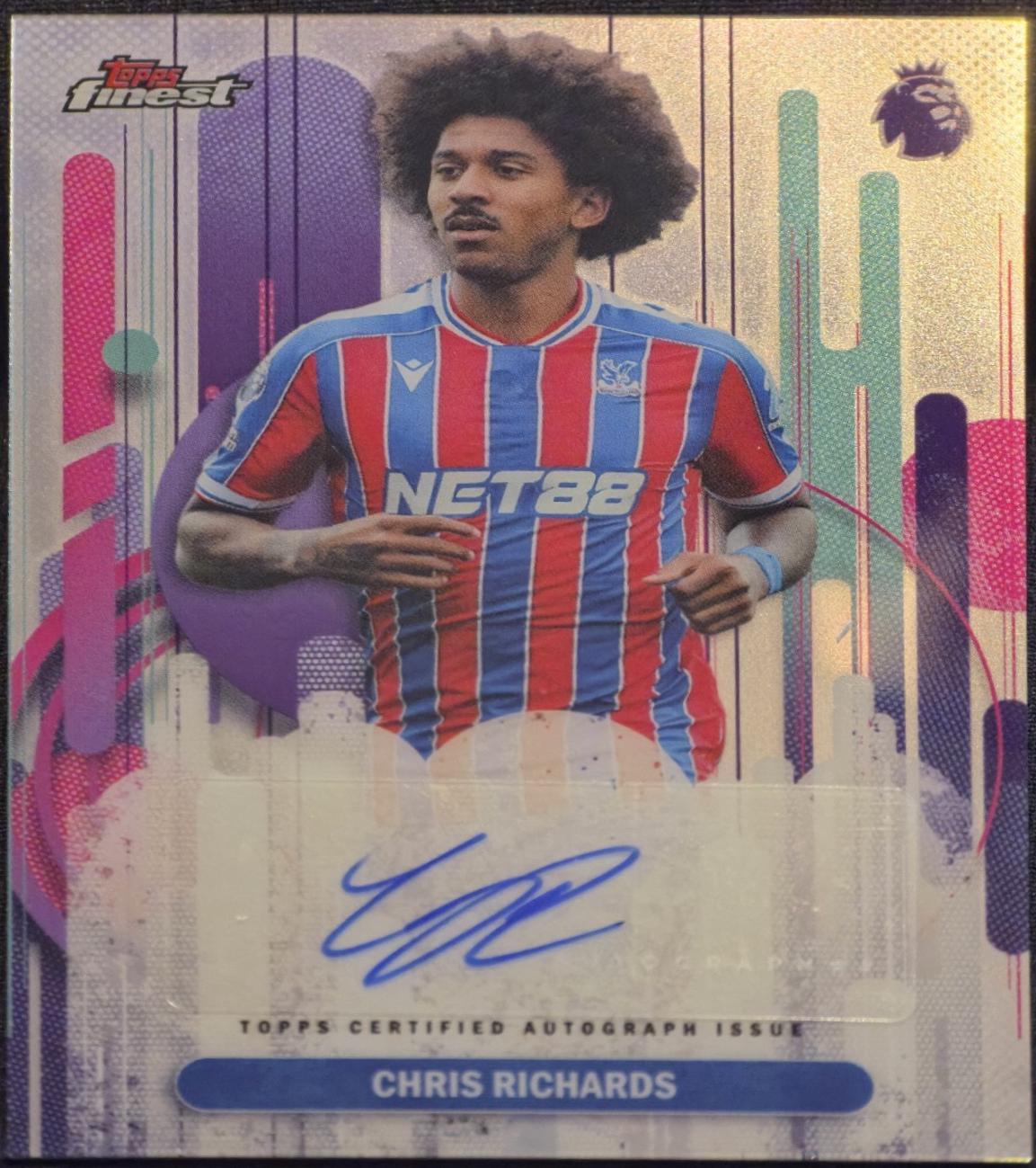 2026 Topps Finest Premier League Autograph Chris Richards #FA-CR card